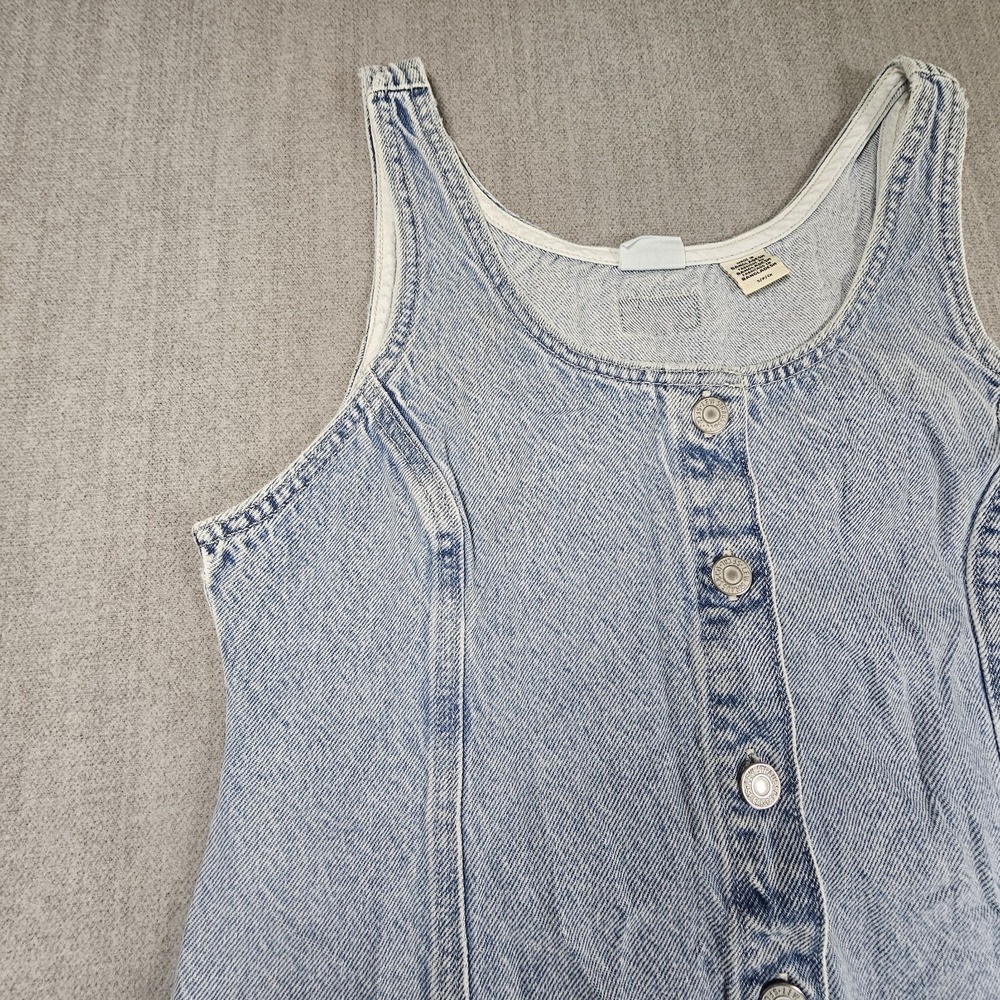 Levi's Womens‎ Light Blue Denim Dress Button Down Pockets Sleeveless Size Small - Picture 6 of 16